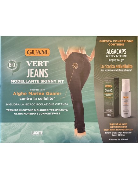GUAM Vert Jeans Modellante Skinny Fit NERO + AlgaCaps Attivatore