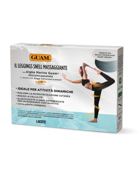 GUAM IL LEGGINGS SNELL MASSAGGIANTE SPORT GUAM COLORE NERO