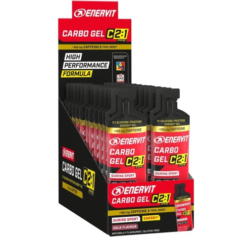 ENERVIT Carbo Gel C2:1PRO Cola con Caffeina 24x60ml
