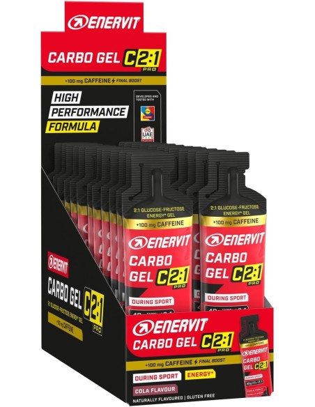 ENERVIT Carbo Gel C2:1PRO Cola con Caffeina 24x60ml