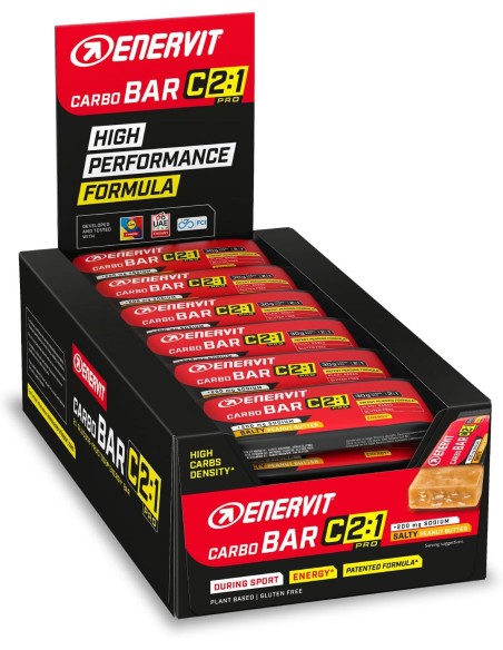 ENERVIT Carbo Bar C2:1 Salty Peanut Butter con Sodio 30 barrette da...