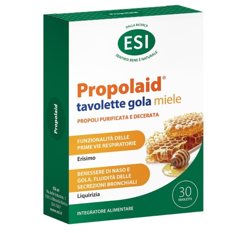 1 - PROPOLAID Gola Miele 30 tavolette masticabili