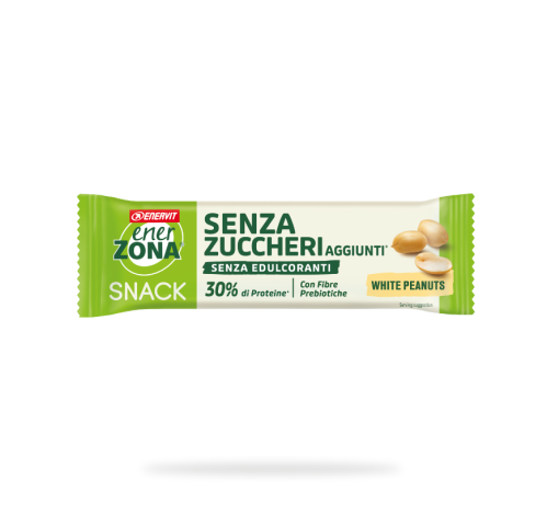 1 - EnerZona Snack Senza Zuccheri Arachidi Cioccolato Bianco 33gr